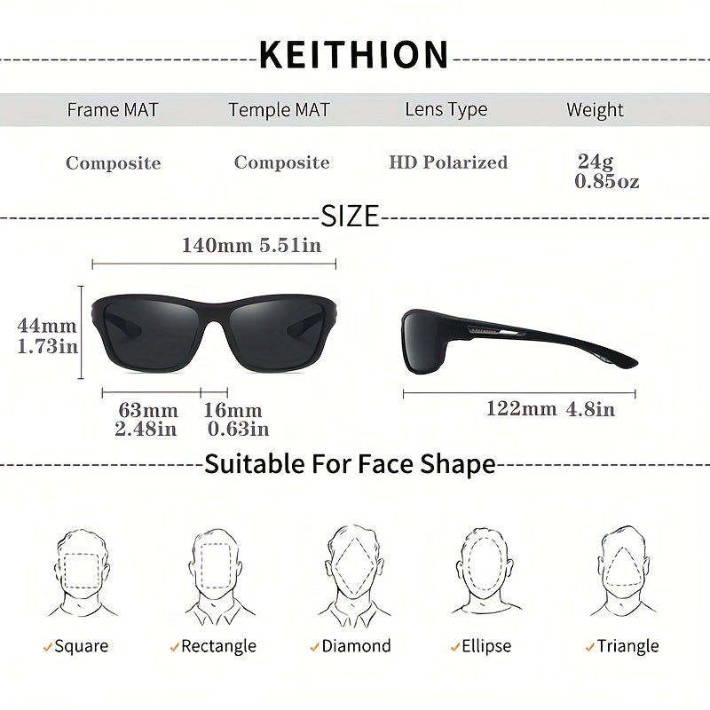 Polarized Sports Sunglasses With Glasses Strap For Women Men