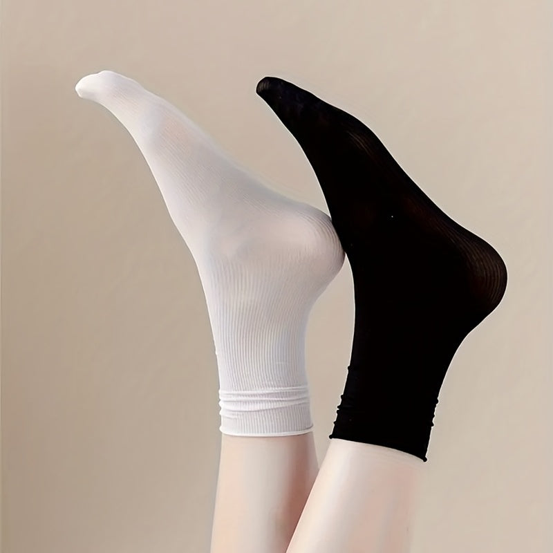 12 Pairs Women's Mid Tube Socks, Comfy & Breathable Stockings
