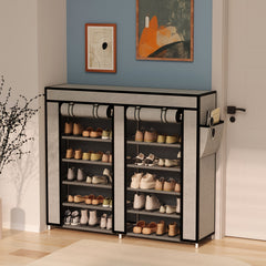 Large Capacity Shoe Rack With Dust Proof Curtain
