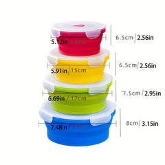 Leakproof Silicone Insulated Lunch Box Collapsible Bento Box for Office Workers