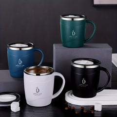 500ml Stainless Steel Insulated Coffee Mug with Lid - 17oz Capacity