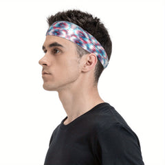 Tie Dye Headband Polyester Spandex Blend Comfortable Adjustable Fit