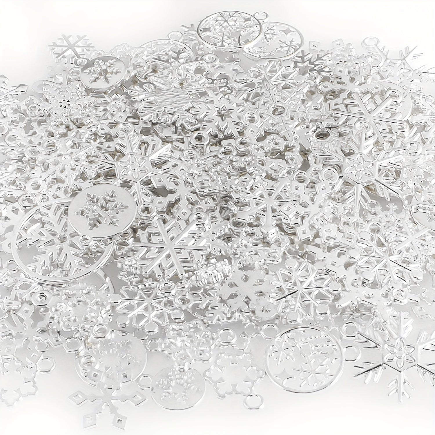 20pcs Snowflake Charms Alloy Pendants For Christmas Winter Jewelry Making