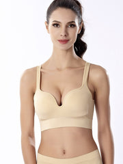 Seamless Sporty Push Up Bra Wireless Sports Bra For Running