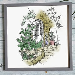 Garden Door Clear Stamps Set for Crafts - Perfect for Card Making & Scrapbooking