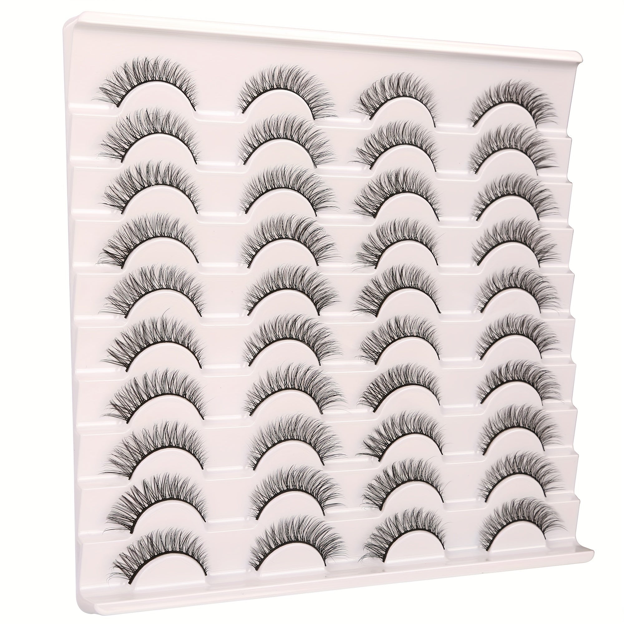 20 Pairs Natural Look Cat Eye Lashes 3D Light Volume Fluffy Eyelash Extension