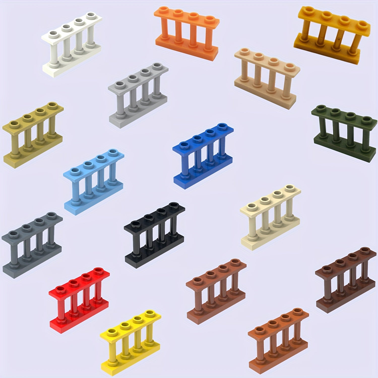 9pc Farm Building Block Set w/ Ranch Fence DIY Animal Scene Playset