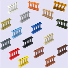 9pc Farm Building Block Set w/ Ranch Fence DIY Animal Scene Playset