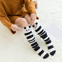 Christmas Fuzzy Thigh High Socks & Warm Over The Knee Socks