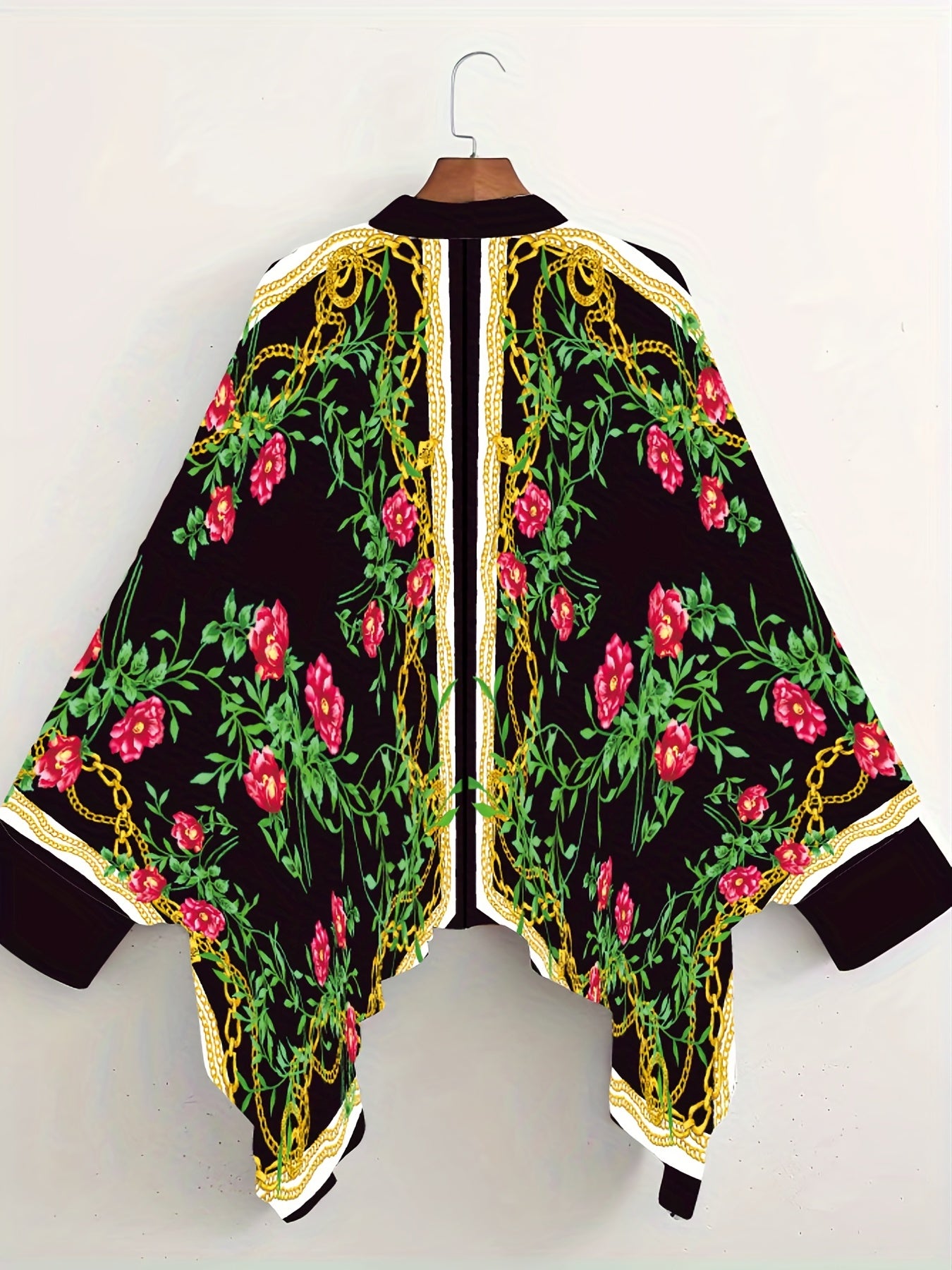 Block Vintage Two piece Set Button Front Batwing Sleeve Tops & Wide Leg Pants