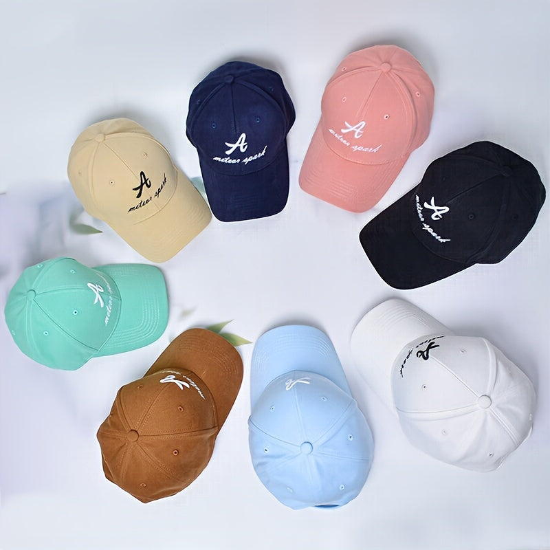 Letter Embroidered Baseball Cap Outdoor Sunscreen Dad Hat