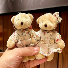 Couple Rabbit Couple Bear Plush Doll Keychain Couple Rabbit Plush Pe...
