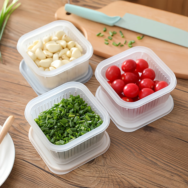 Fruit Container Camping Picnic Storage Box Drainer
