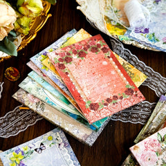 30 Sheets Retro Floral Lace DIY Paper Set