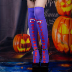 Lip Print Over The Knee Socks Women's Stockings