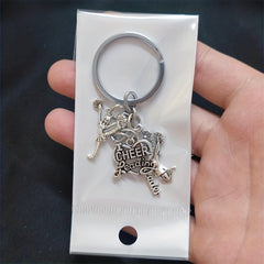 Cheerleading Girls Keychain Durable Alloy Material