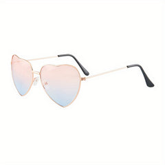 Men's Vintage Heart Shape Sunglasses UV400 Protection