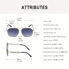 Retro Square Frame Sunscreen Sunglasses For Men and Women