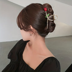Rose Lily Flower Hair Claw Clip Non-slip Party Decor