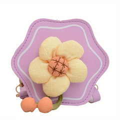 Girls Little Flower Crossbody Bag Mini Diagonal Shoulder Bag Coin Purse