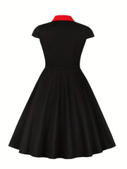 Colorblock Shirt Dress