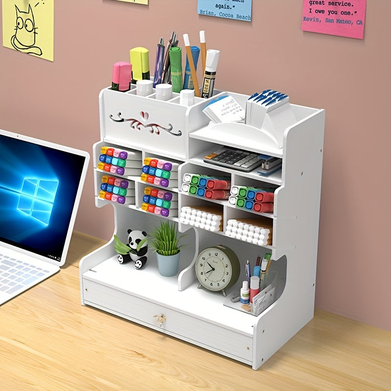 Pen Holder Drawer Office Supplies Stationery Box Storage Rack