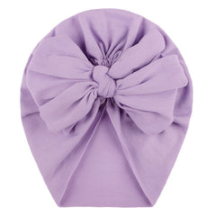 Infant Bow Decor Beanie Caps Turban for Baby Boys and Girls