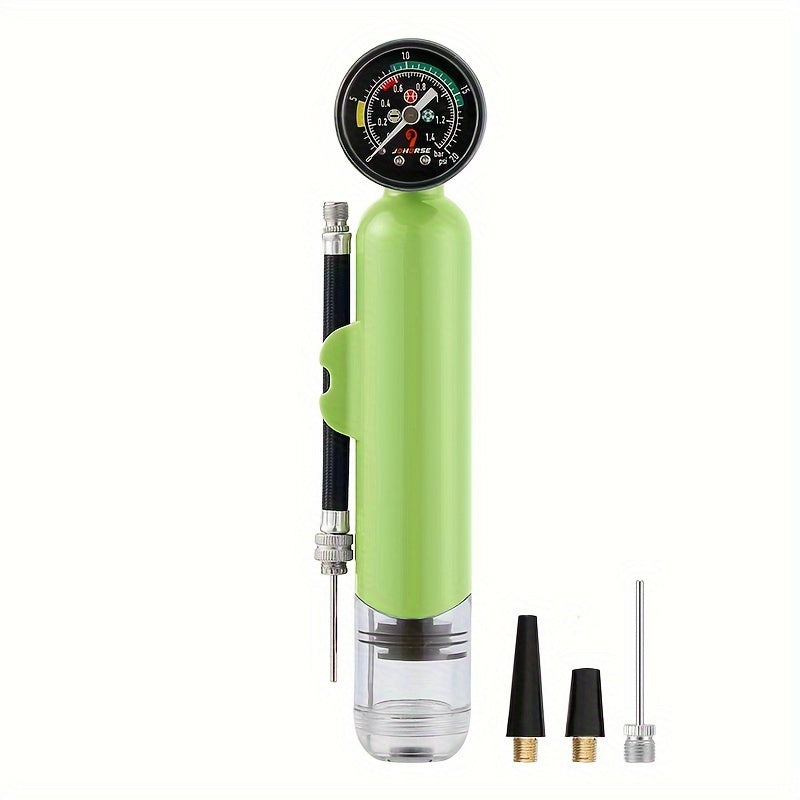 Mini Ball Pump Hand Push Portable Plastic Pump With Pressure Gauge