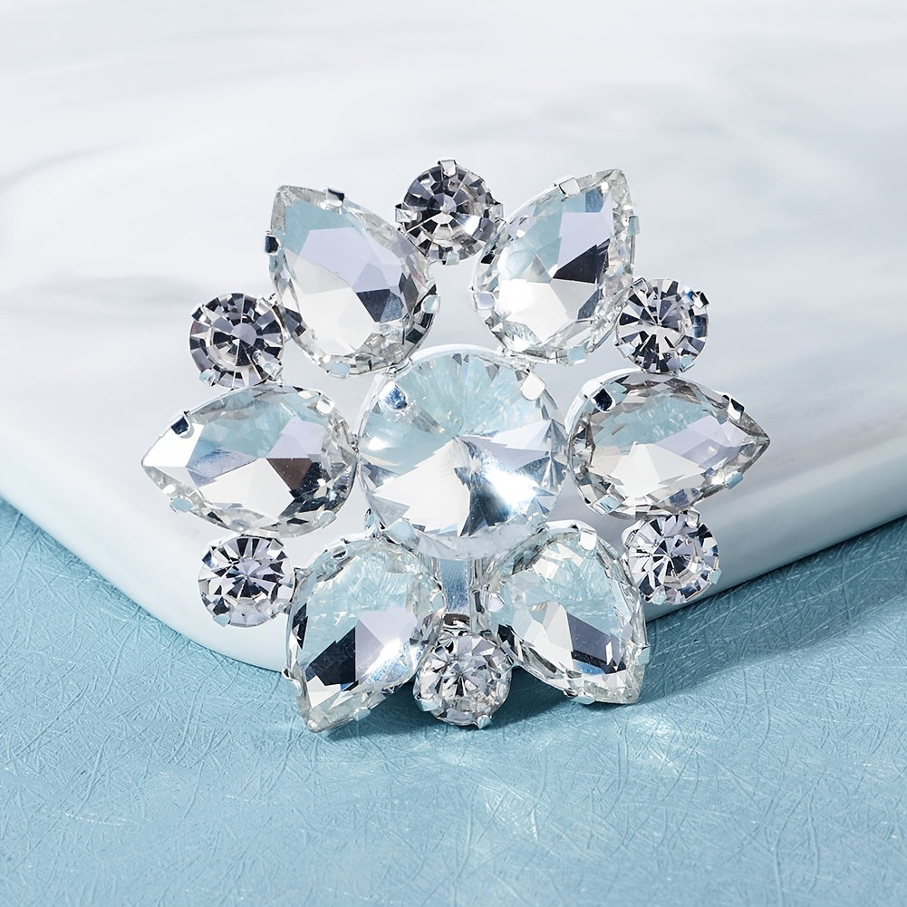 Crystal Flower Shoe Clips Wedding Party Accessories