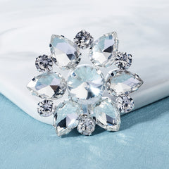 Crystal Flower Shoe Clips Wedding Party Accessories