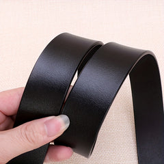 Leather Belt Round Pin Buckle Belt Unisex Casual Pants Jeans Belts Plus Size