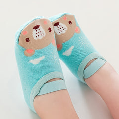 Baby Casual Cartoon Floor Socks With Non slip Straps