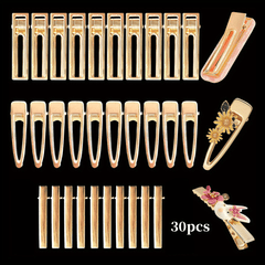 30pcs Hair Pin And Clip Silicone Epoxy Resin Molds DIY Jewelry Making