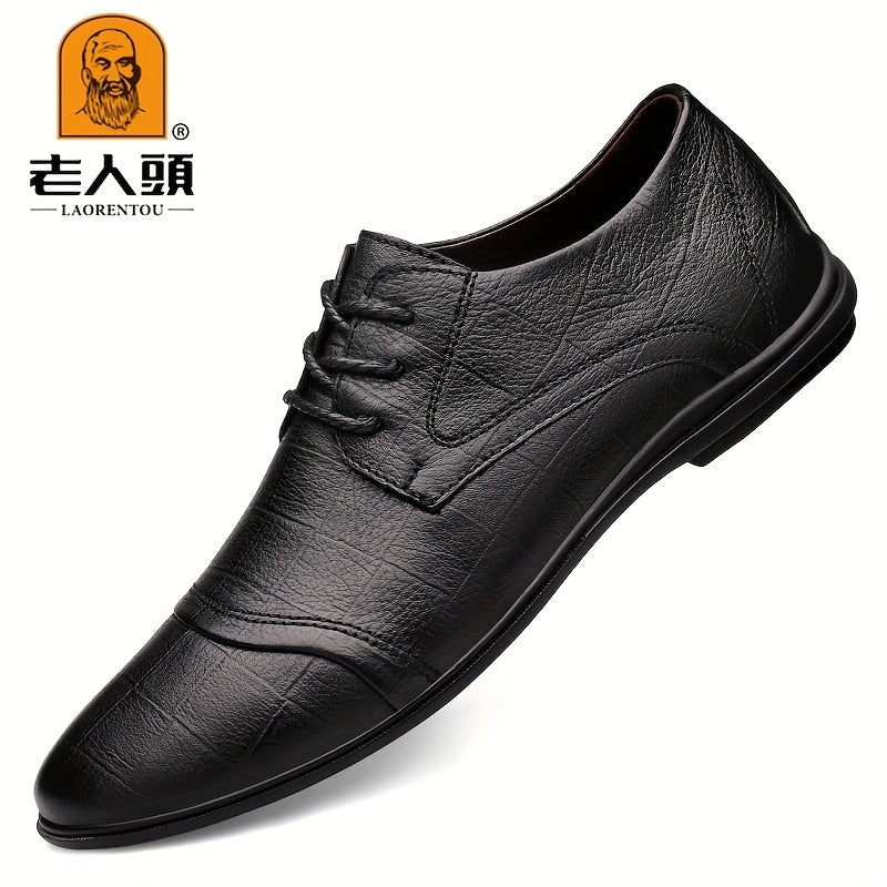 LAORENTOU Men's Plaid Lace Up Derby Shoes