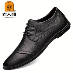 LAORENTOU Men's Plaid Lace Up Derby Shoes