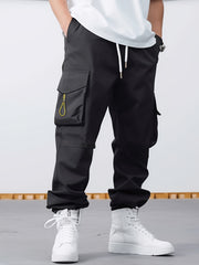 Men's Solid Joggers With Pockets Active Slim Fit