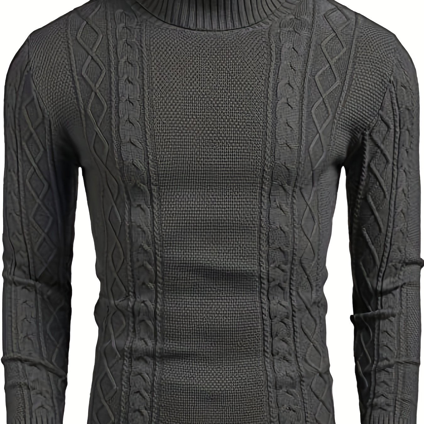 Men's Turtleneck Sweater High Stretch Thermal Top