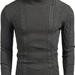 Men's Turtleneck Sweater High Stretch Thermal Top