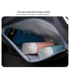 Expandable Tote Bag Dry Wet Separation Swimming Yoga Fitness Bag