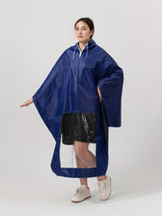 Women's Hooded Rain Poncho Jacket Coat Lightweight Raincoat for Cycling