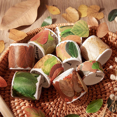 50pcs Fallen Leaves Washi Tape Autumn Decorative Stickers
