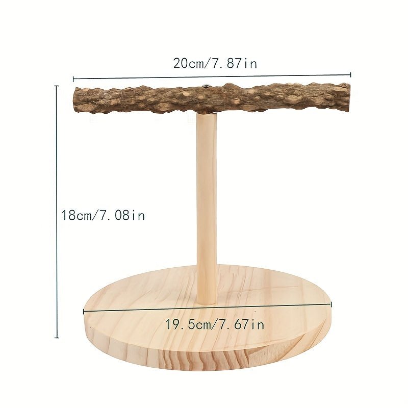 Bird Perch Nature Wood Stand Parrot Training Toy