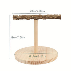 Bird Perch Nature Wood Stand Parrot Training Toy