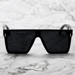 Men's Oversized Flat Frame Square Sunglasses