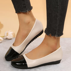 Women's Colorblock Flat Shoes Slip On Casual Walking Shoes