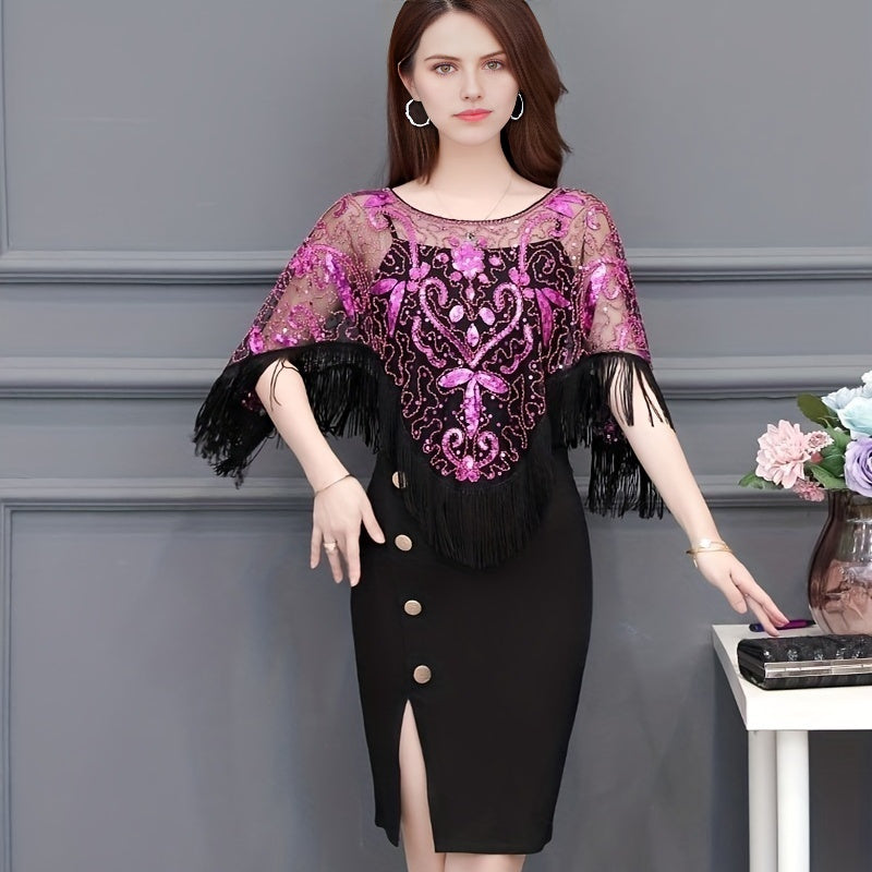 Vintage Flower Gauze Cape Wedding Bridal Dress Shawl