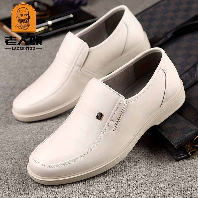 LAORENTOU Men's Leather Dress Shoes Lightweight Formal Shoes For Wedding