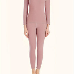 Women's Thermal Underwear Set Long Sleeve Crew Neck Tops & Pants