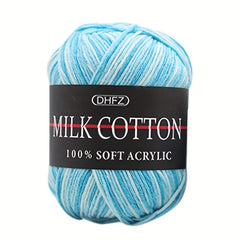 3 Strands Milk Cotton Wool Thread Dye Colored Jacquard Thick