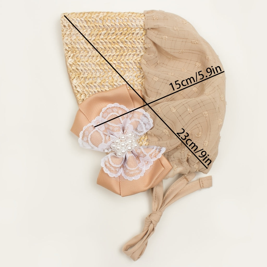 Silk Bow Baby Gauze Court Turban Hat, 0-3 Years Old